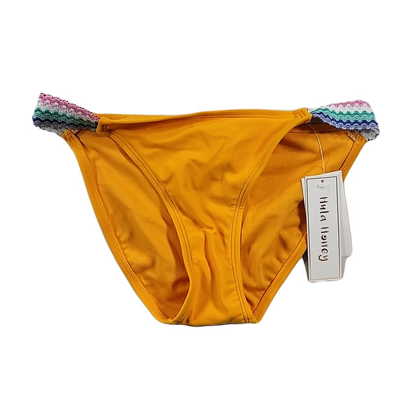 Hula Honey Juniors Small Smock and Roll Hipster‎ Bottoms Tumeric Yellow - Picture 1 of 5